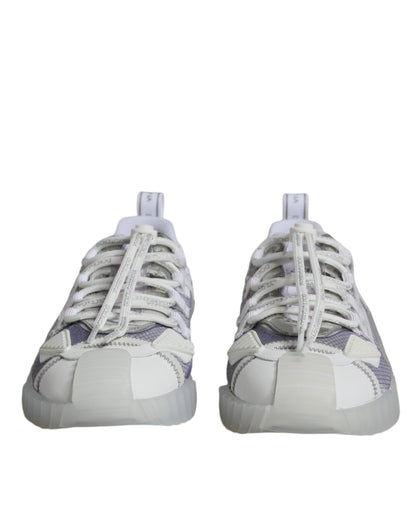 Dolce &amp; Gabbana Hvide Sølv Lave NS1 Sneakers Sko