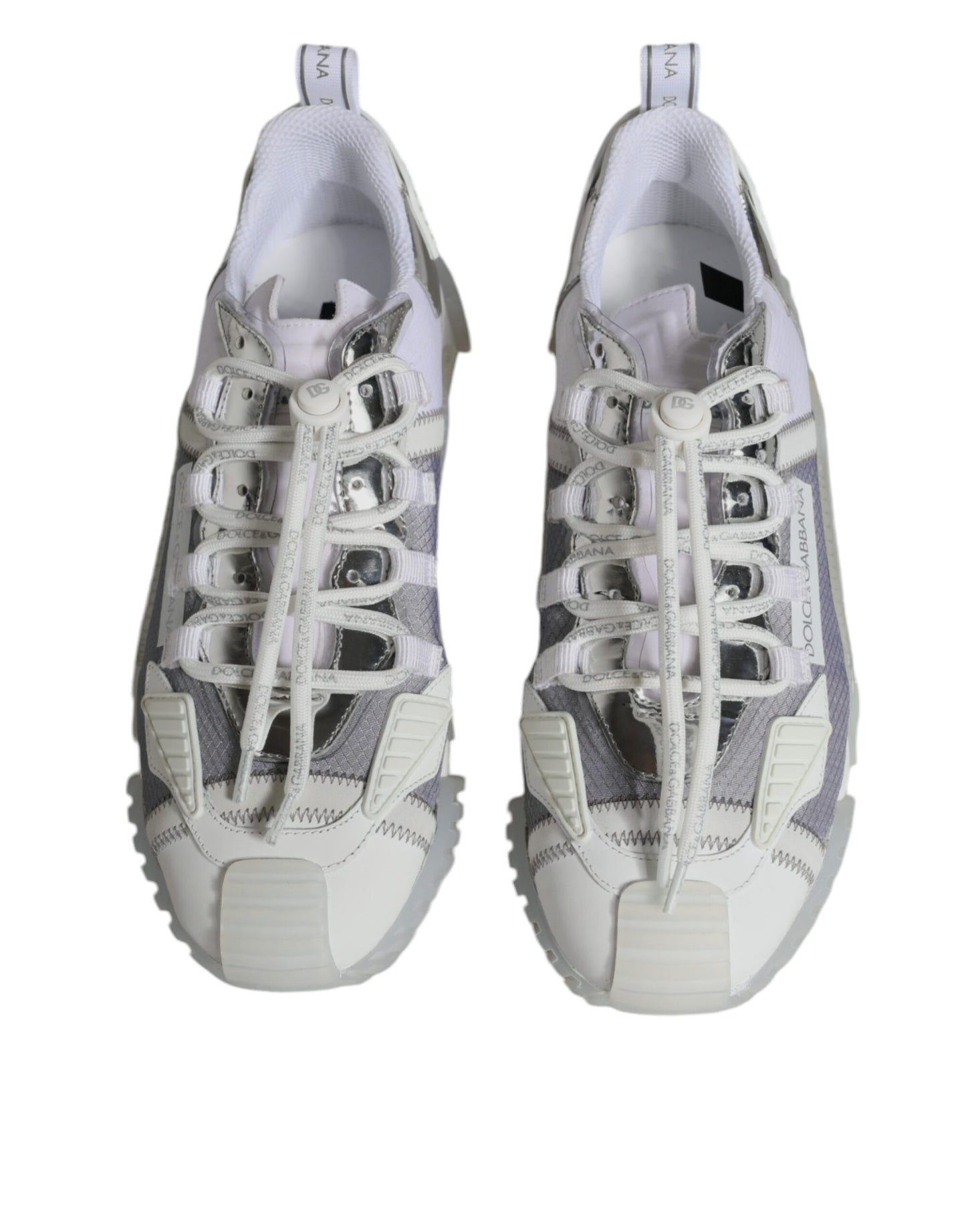 Dolce &amp; Gabbana Hvide Sølv Lave NS1 Sneakers Sko