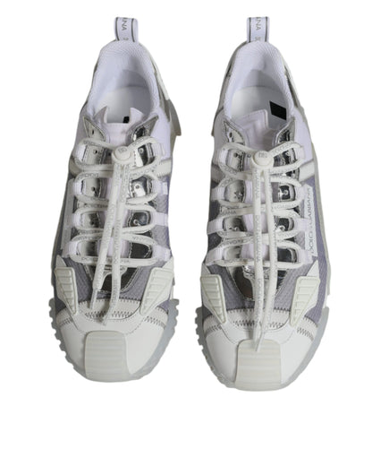 Dolce &amp; Gabbana Hvide Sølv Lave NS1 Sneakers Sko