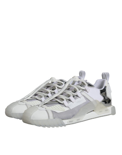 Dolce &amp; Gabbana Hvide Sølv Lave NS1 Sneakers Sko