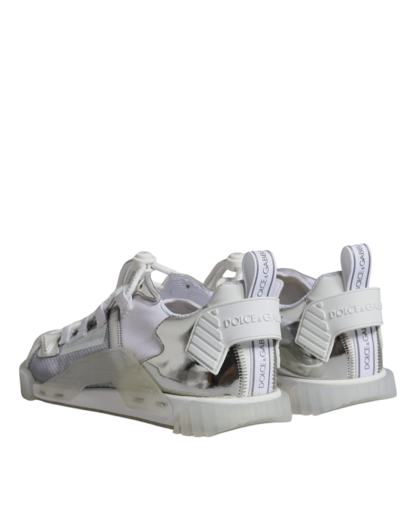 Dolce &amp; Gabbana Hvide Sølv Lave NS1 Sneakers Sko