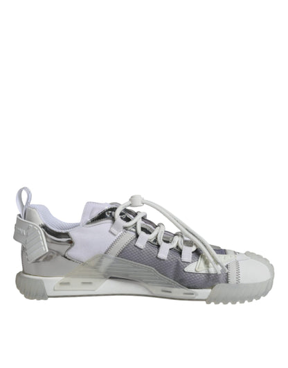 Dolce &amp; Gabbana Hvide Sølv Lave NS1 Sneakers Sko
