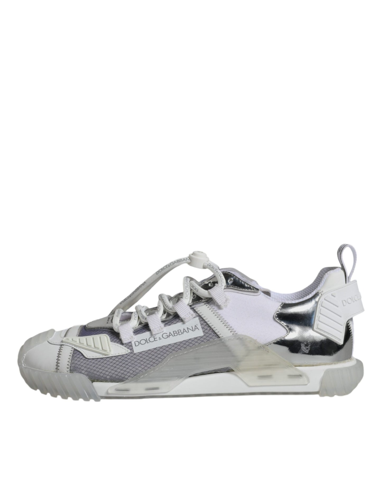 Dolce &amp; Gabbana Hvide Sølv Lave NS1 Sneakers Sko