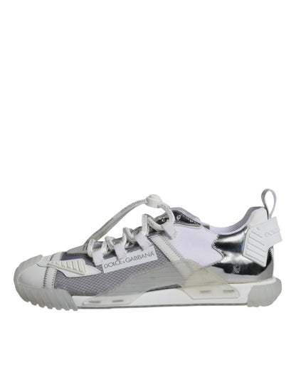 Dolce &amp; Gabbana Hvide Sølv Lave NS1 Sneakers Sko
