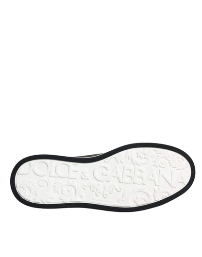 Dolce &amp; Gabbana Sorte Læder Low Top Herre Sneakers Sko