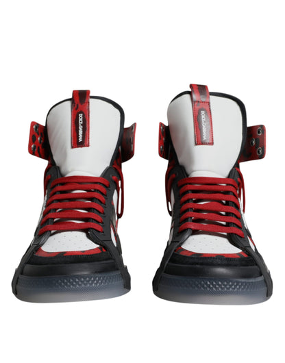 Dolce &amp; Gabbana Flerfarvede Læder High Top Sneakers Sko