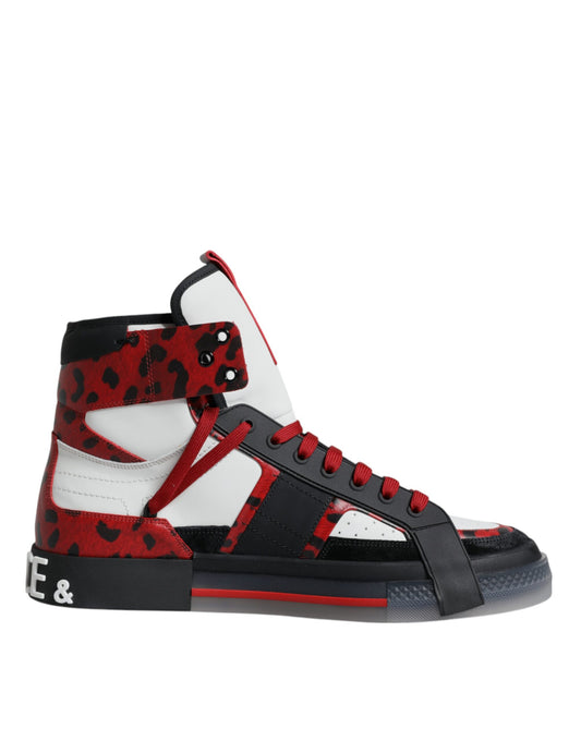 Dolce &amp; Gabbana Flerfarvede Læder High Top Sneakers Sko