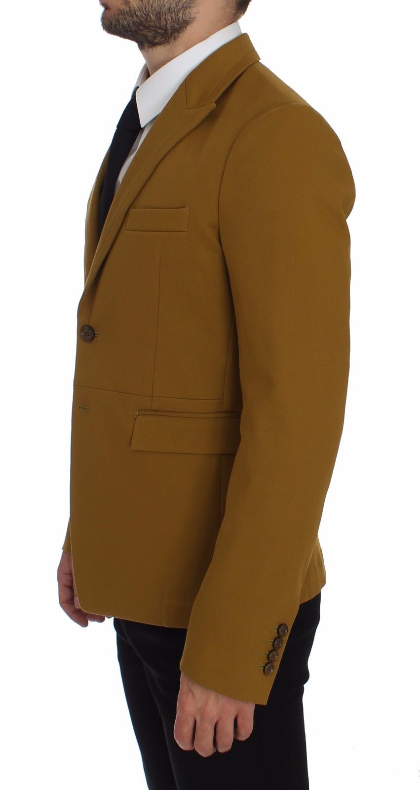 Dolce &amp; Gabbana Elegant Yellow Cotton Blend Casual Blazer