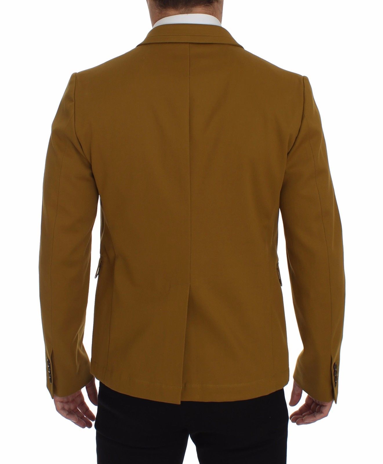 Dolce &amp; Gabbana Elegant Yellow Cotton Blend Casual Blazer