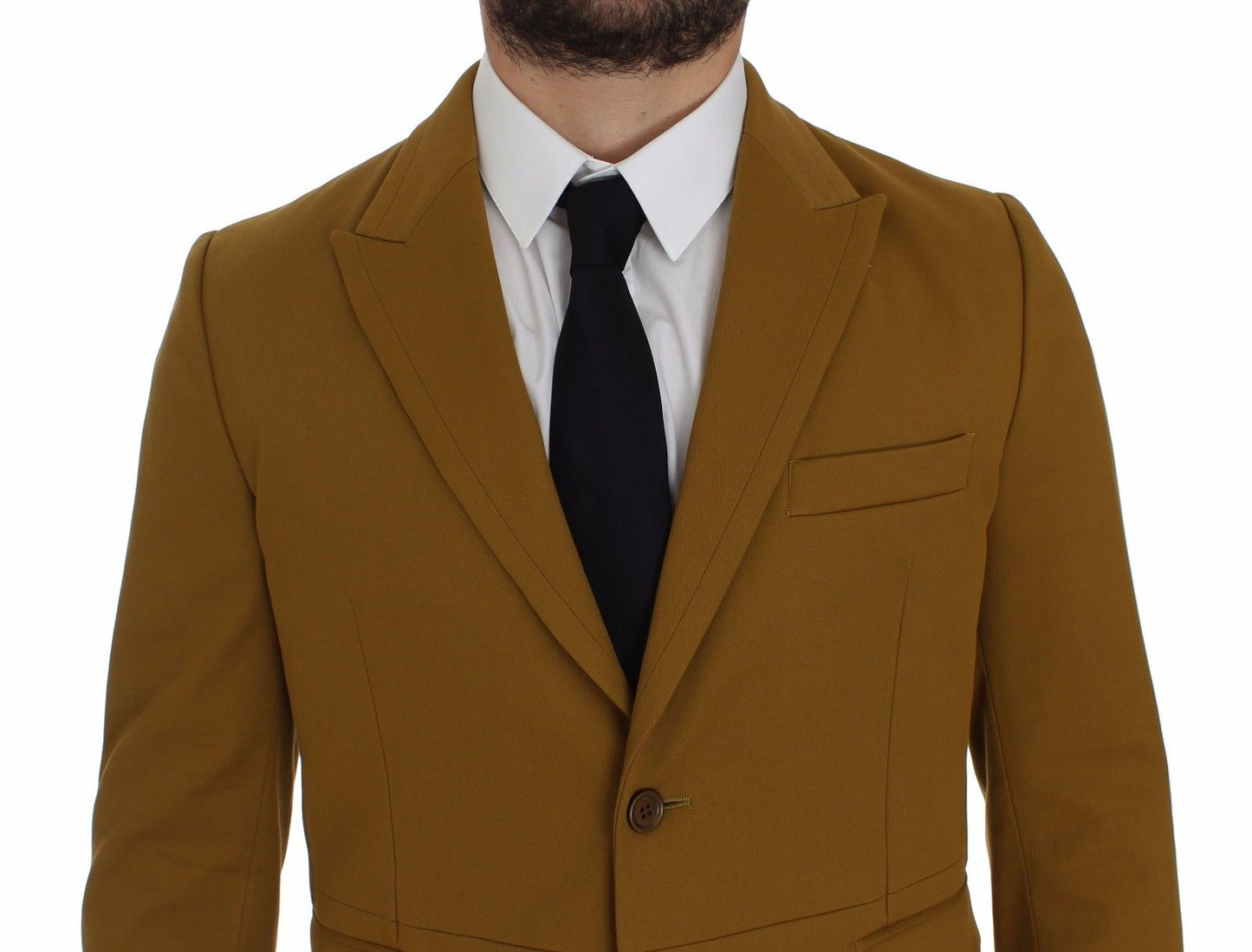 Dolce &amp; Gabbana Elegant Yellow Cotton Blend Casual Blazer