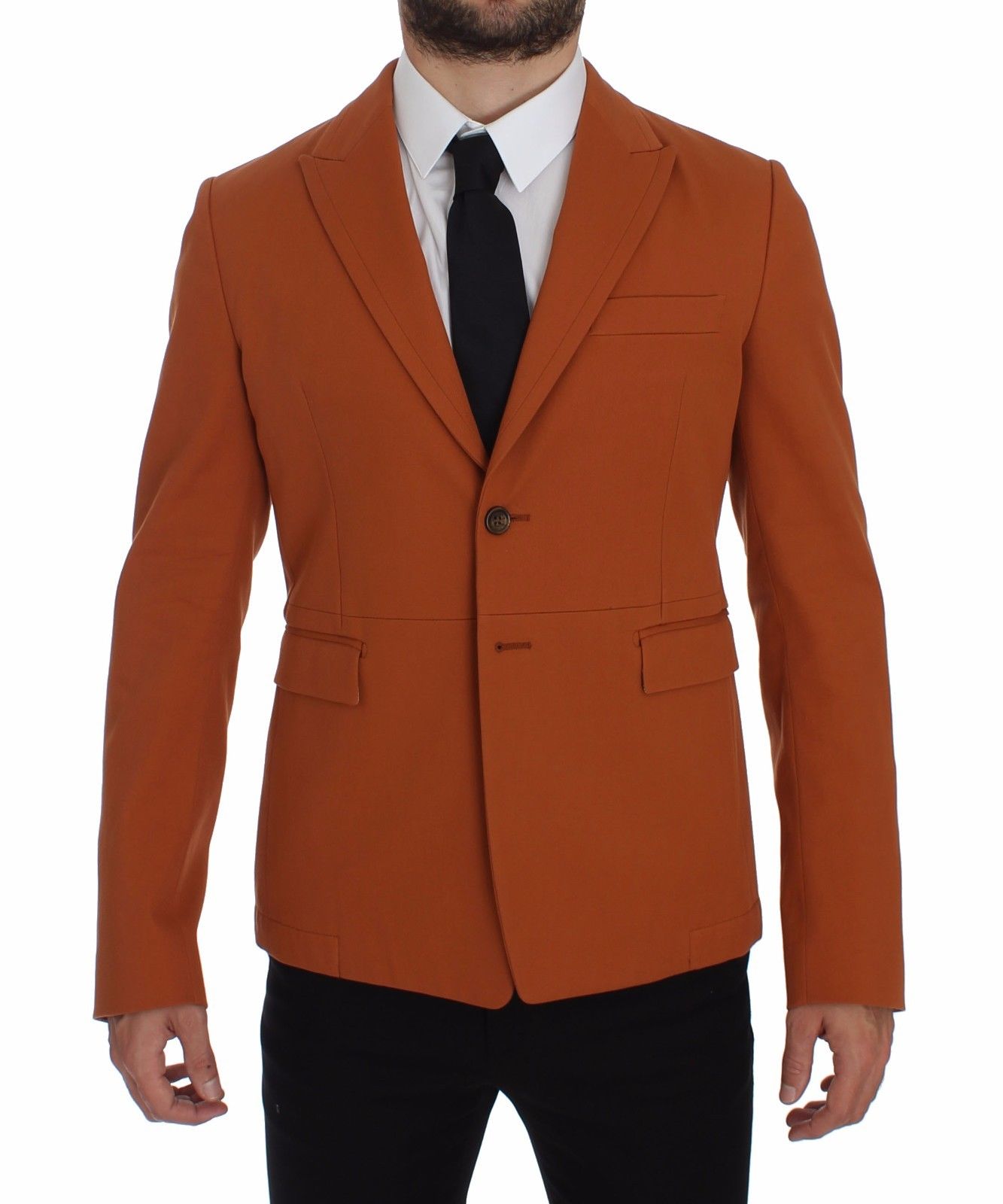 Dolce &amp; Gabbana Elegant Orange Casual Blazer i bomuldsblanding