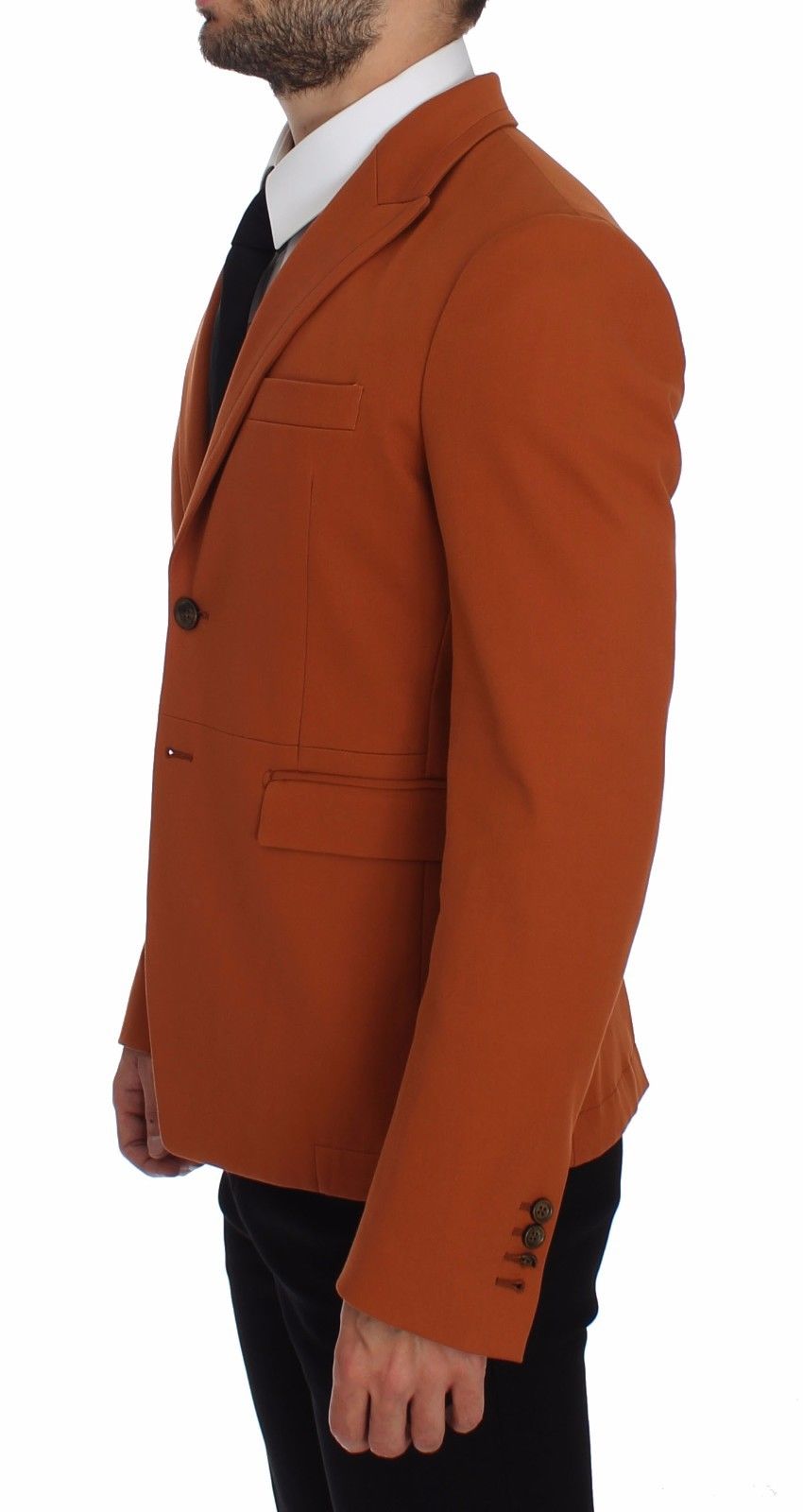 Dolce &amp; Gabbana Elegant Orange Casual Blazer i bomuldsblanding