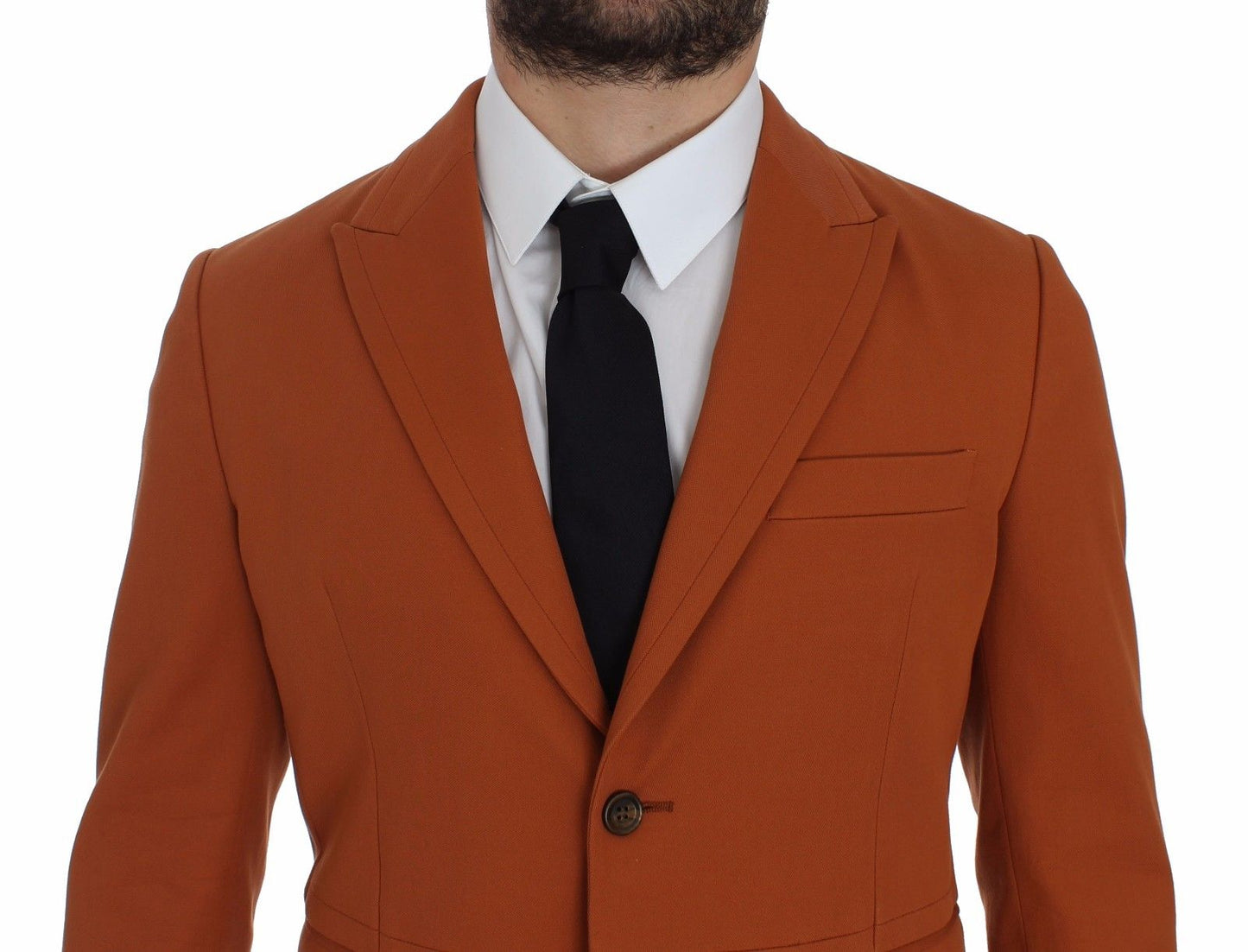 Dolce &amp; Gabbana Elegant Orange Casual Blazer i bomuldsblanding