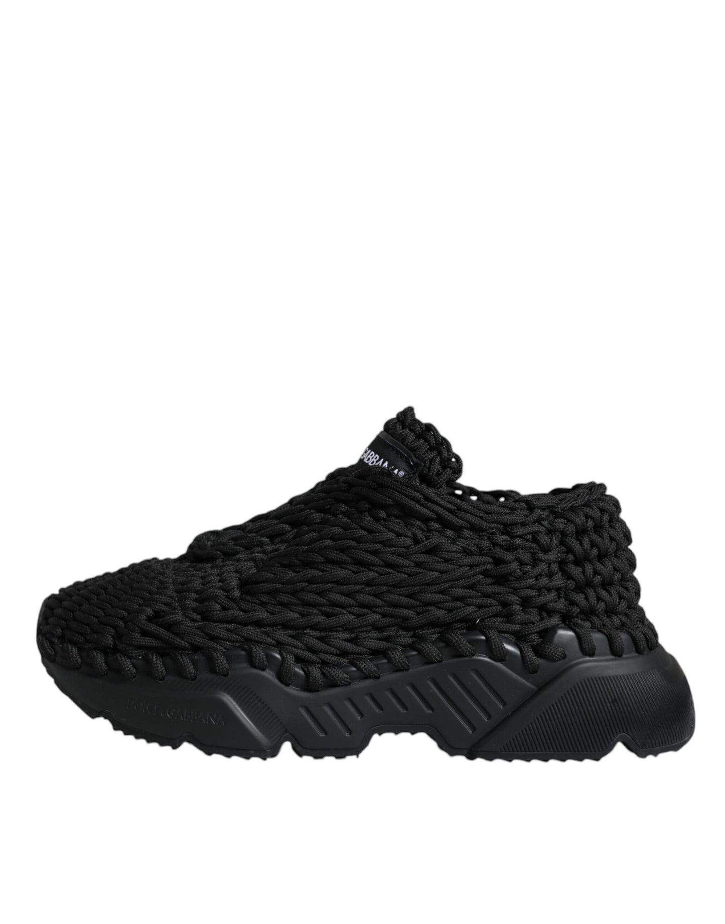Dolce &amp; Gabbana Sorte Strikkede Daymaster Sneakers Sko