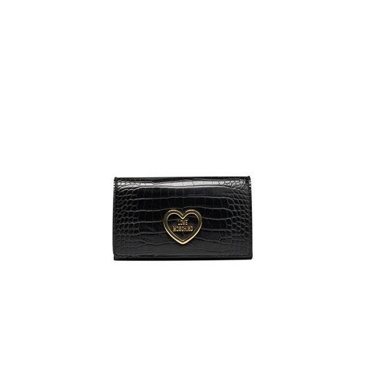 Geantă crossbody pentru femei Love Moschino din polietilenă neagră