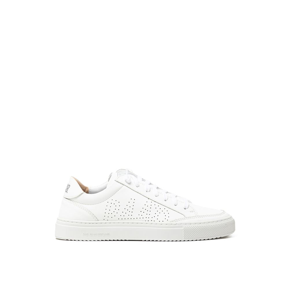 P448 Sneaker i hvid læder