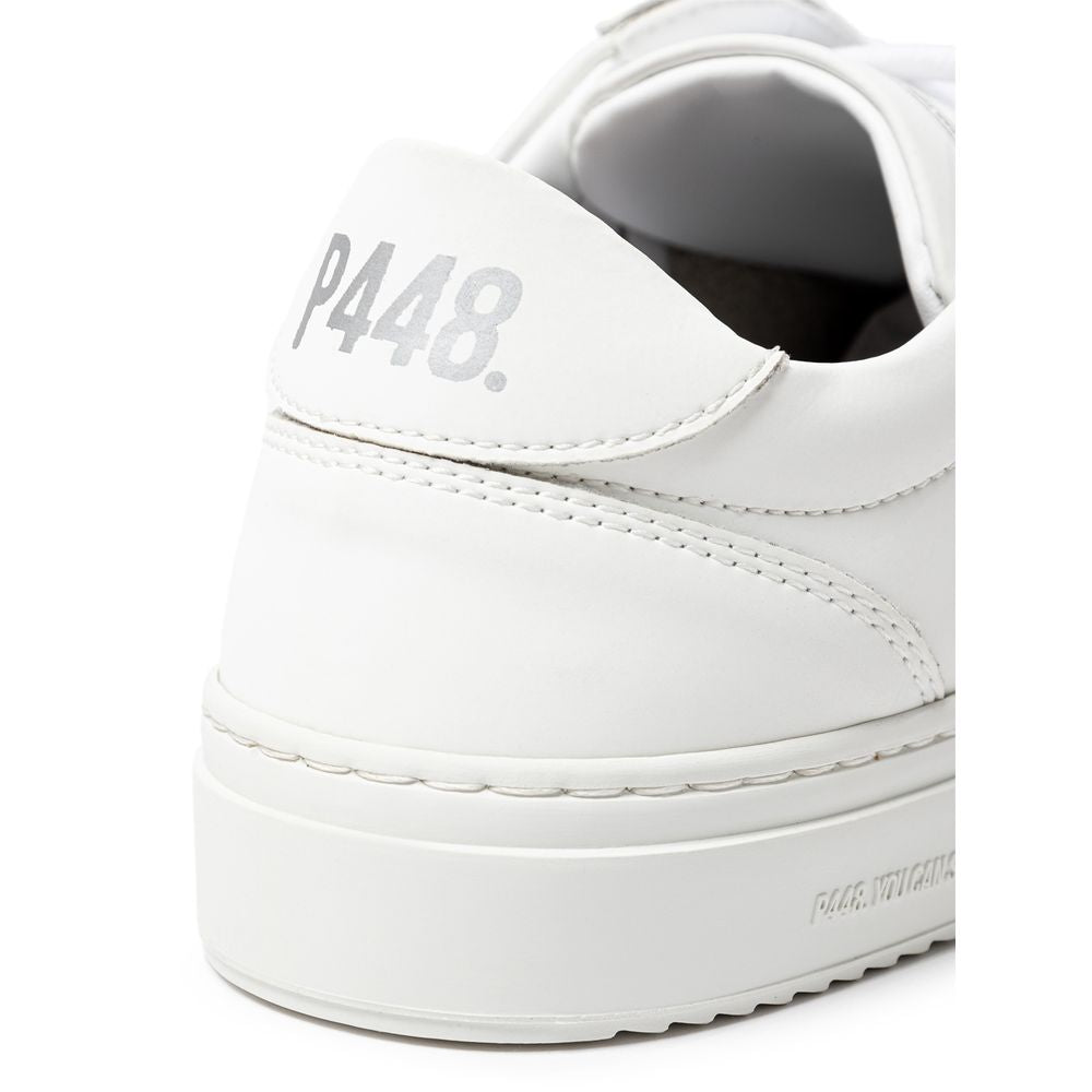 P448 Sneaker i hvid læder