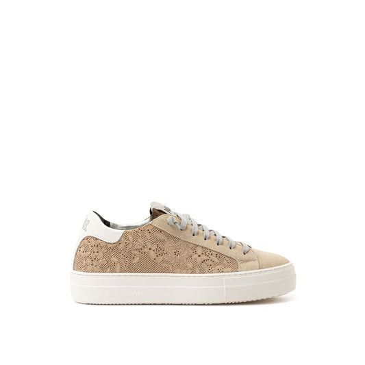 P448 Beige læder sneaker