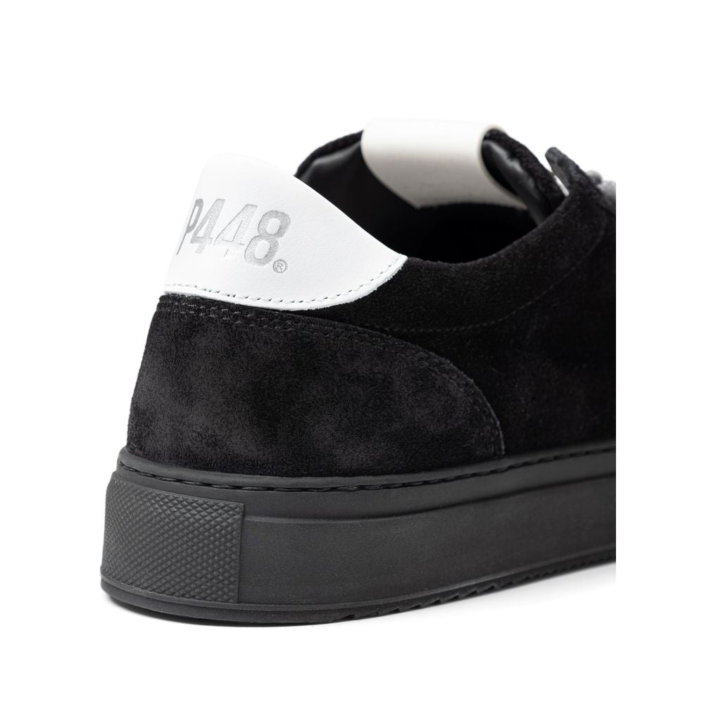 P448 Scamociata Sneaker i sort læder