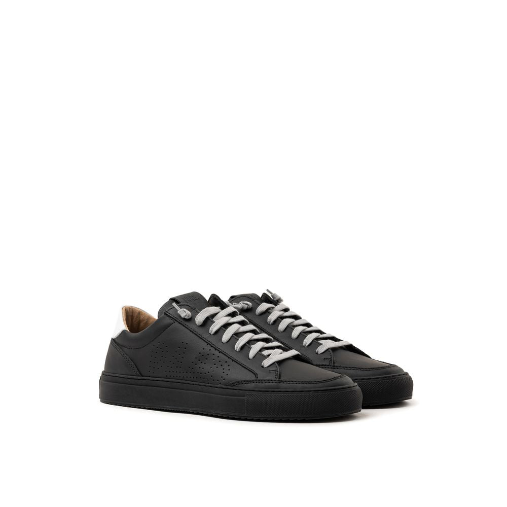 P448 sort læder sneaker