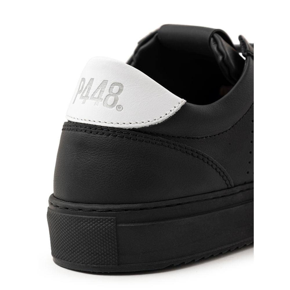 P448 sort læder sneaker