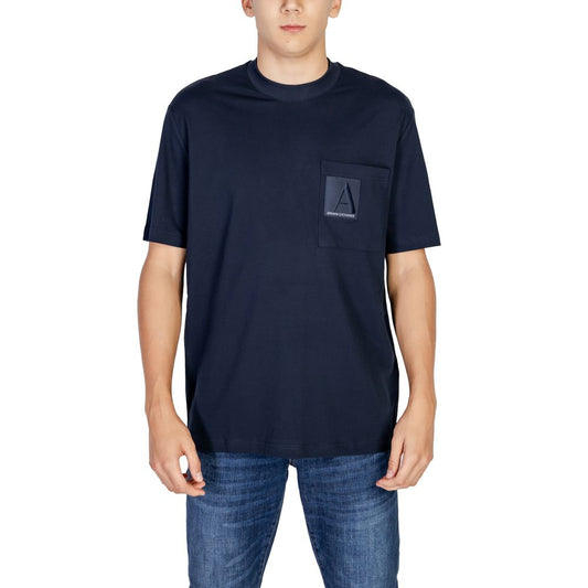 Armani Exchange Blå T-shirt i bomuld