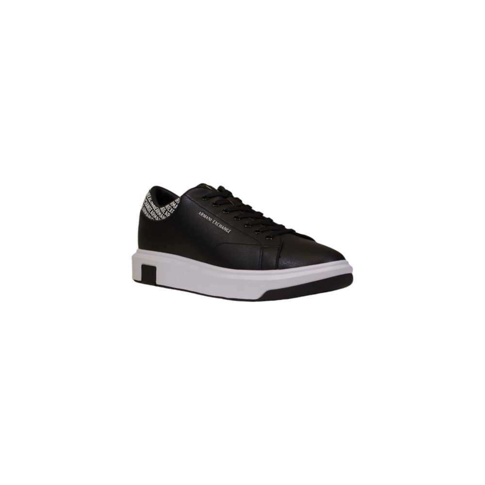 Armani Exchange Black Læder Sneaker