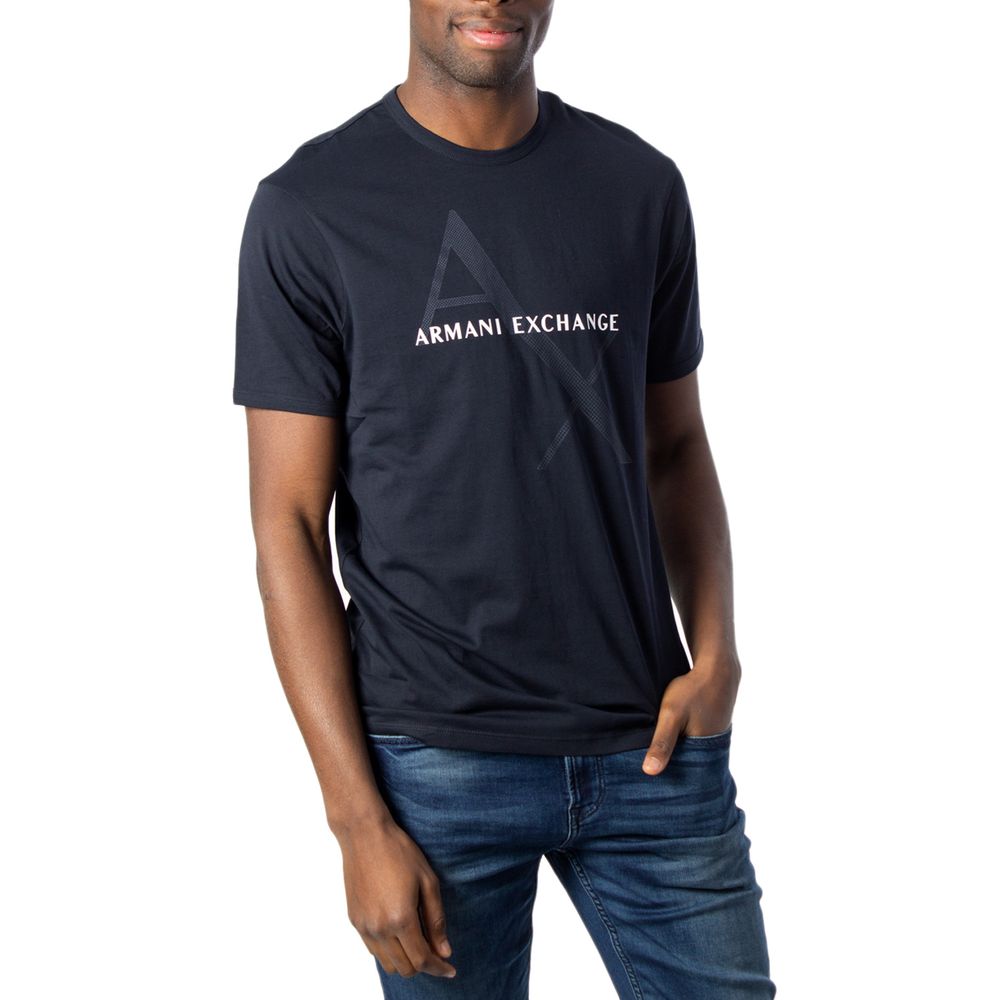 Armani Exchange Blå T-shirt i bomuld