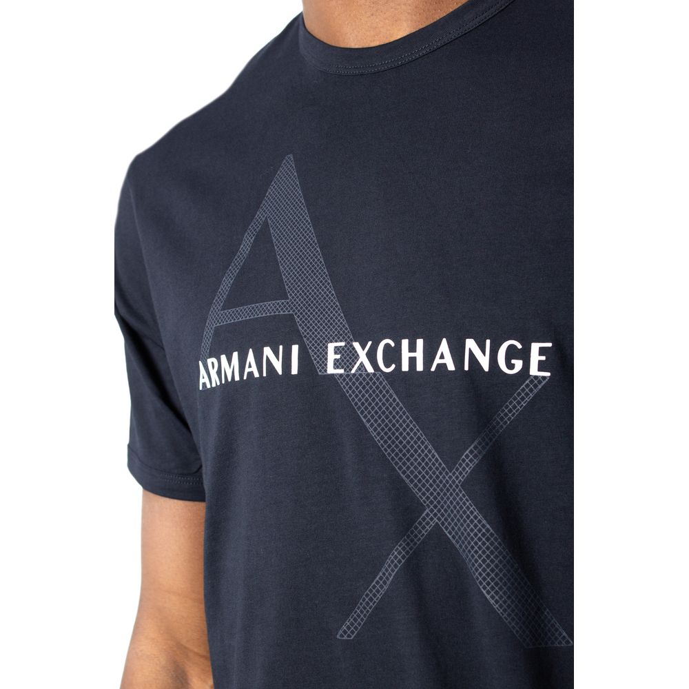 Armani Exchange Blå T-shirt i bomuld