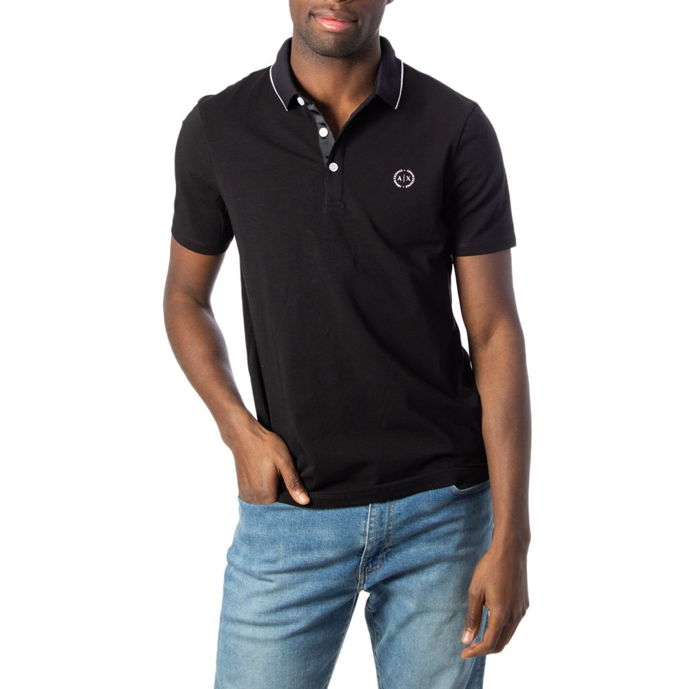 Armani Exchange sort bomuld poloshirt