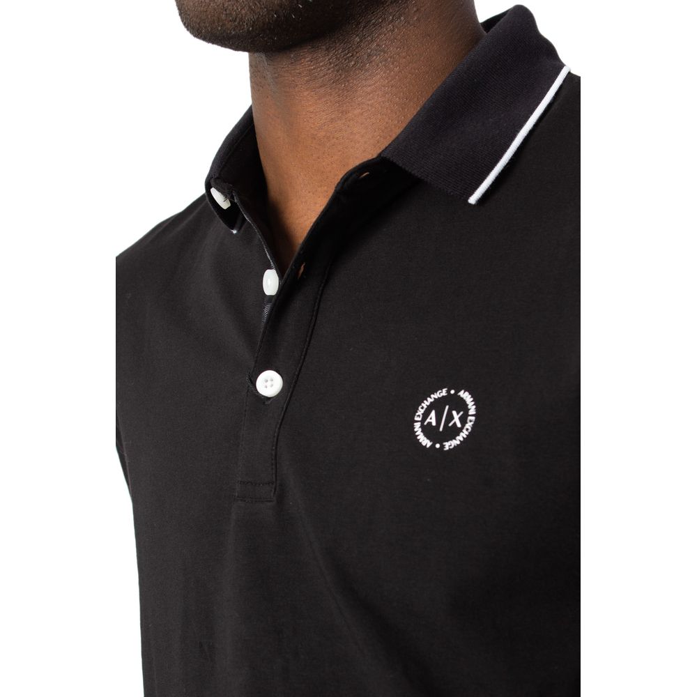 Armani Exchange sort bomuld poloshirt