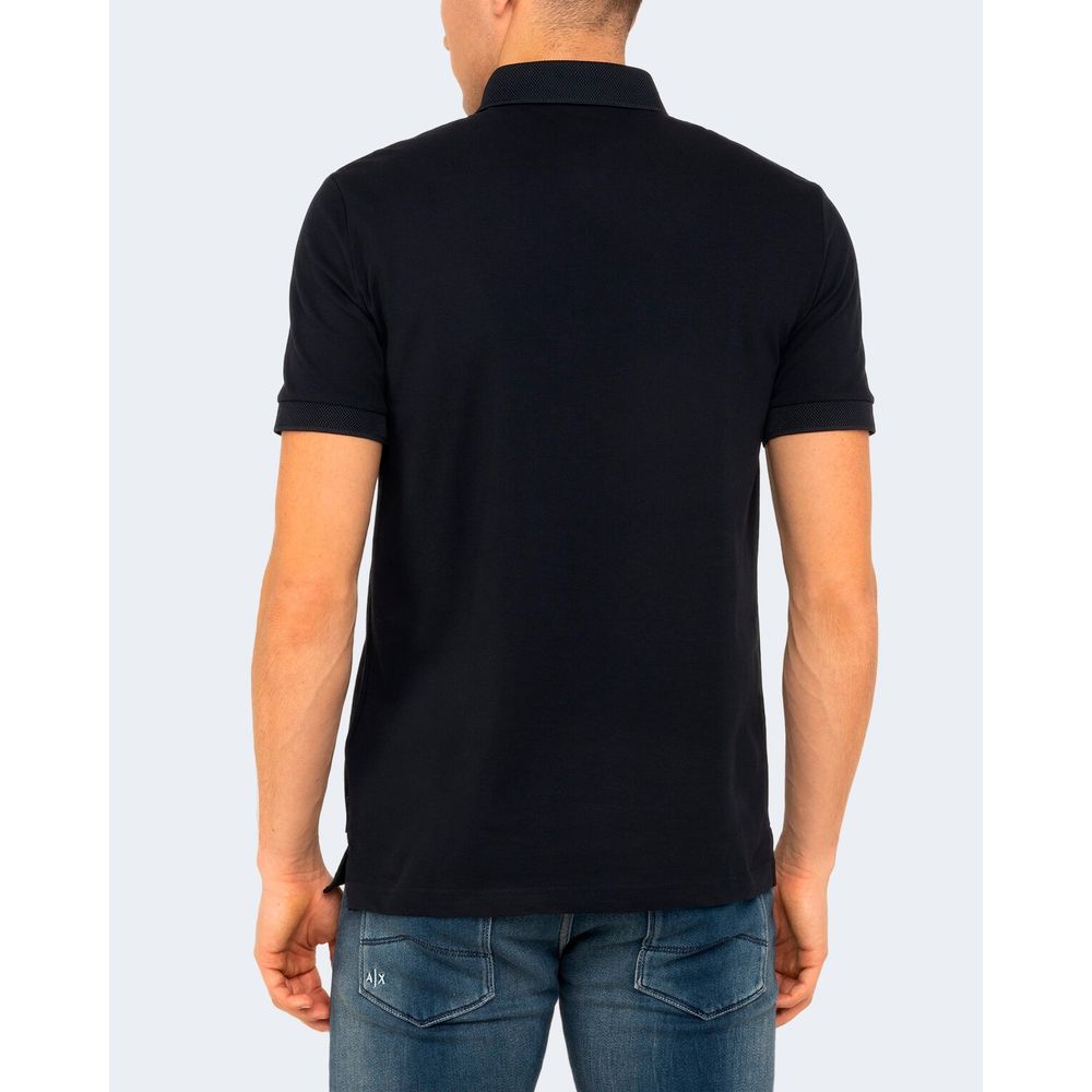 Armani Exchange blå bomuld poloshirt