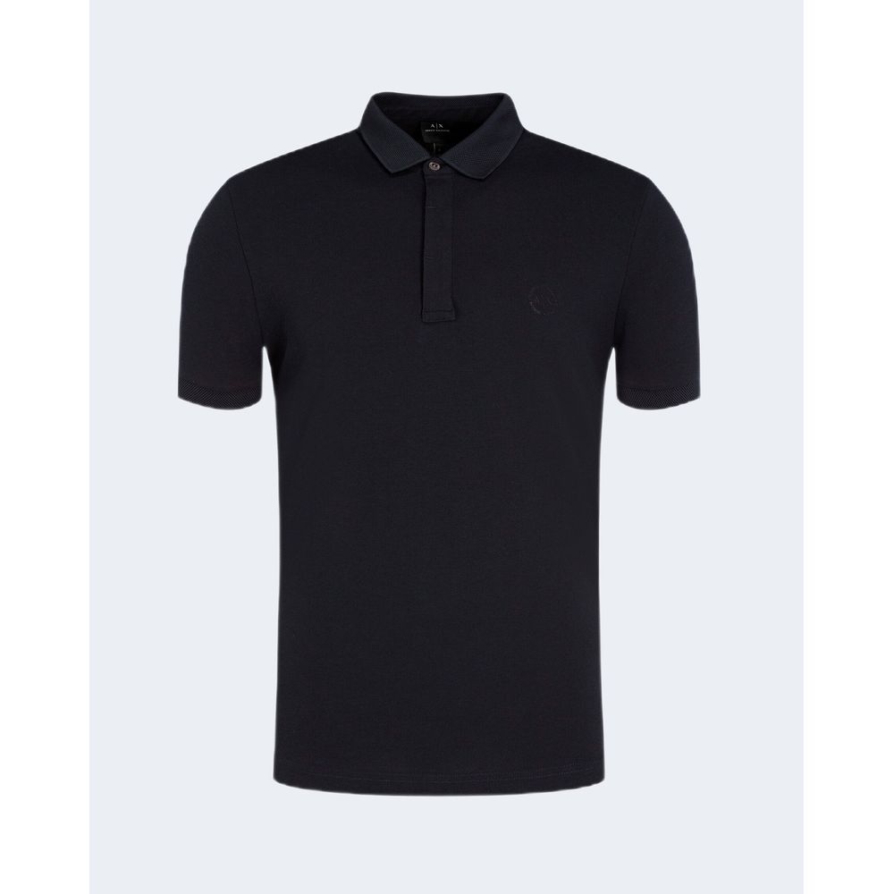 Armani Exchange blå bomuld poloshirt