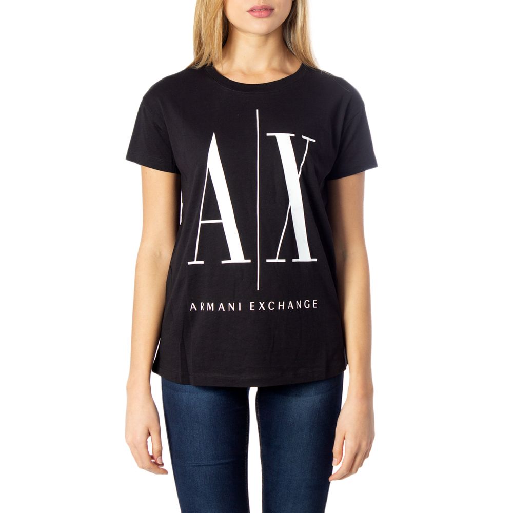 Armani Exchange Black Bomuld Toppe &amp; T-shirt