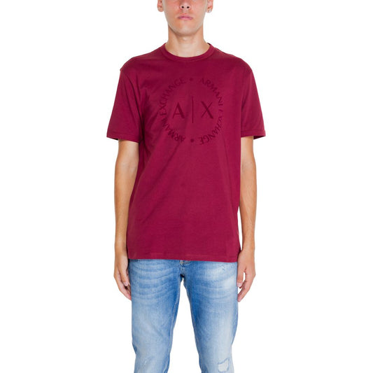 Armani Exchange Bordeaux bomuld T-shirt