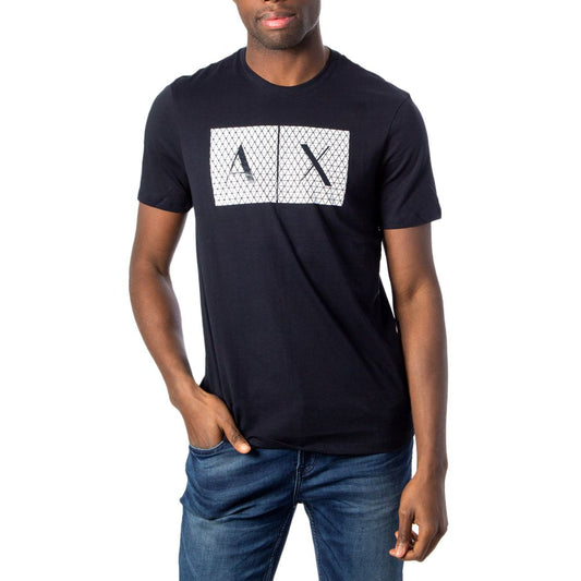 Armani Exchange Blå T-shirt i bomuld