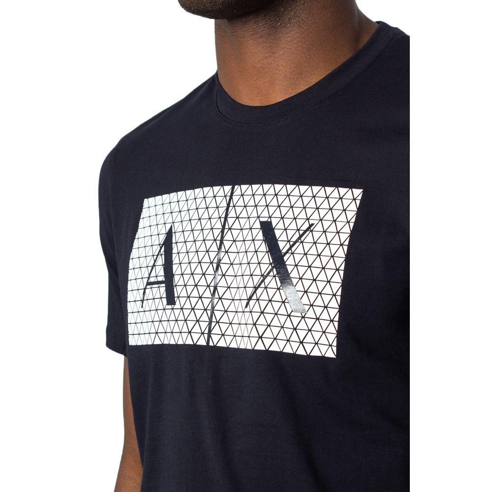 Armani Exchange Blå T-shirt i bomuld