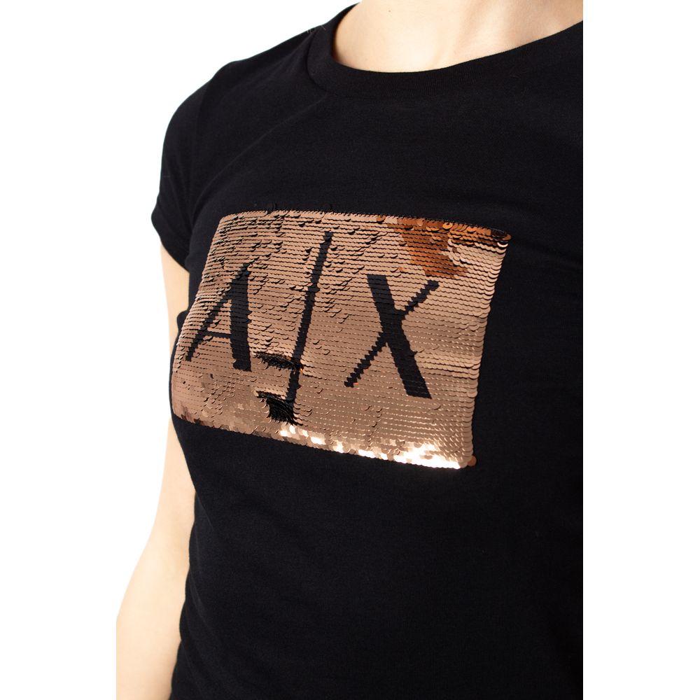 Armani Exchange Black Bomuld Toppe &amp; T-shirt