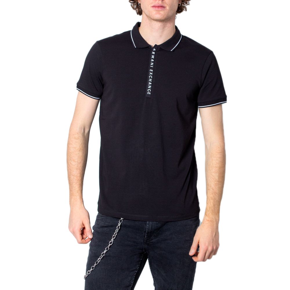 Armani Exchange sort bomuld poloshirt