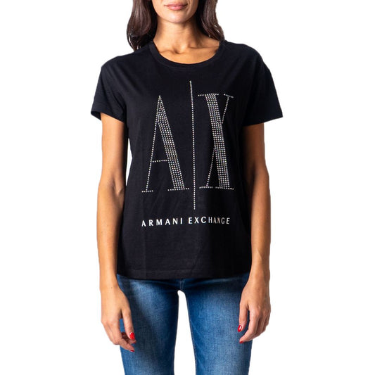 Armani Exchange Black Bomuld Toppe &amp; T-shirt