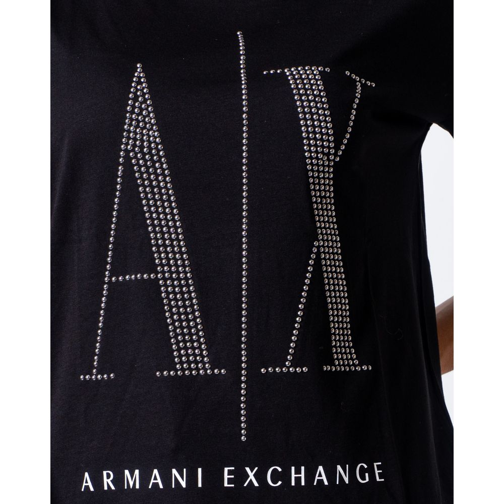 Armani Exchange Black Bomuld Toppe &amp; T-shirt