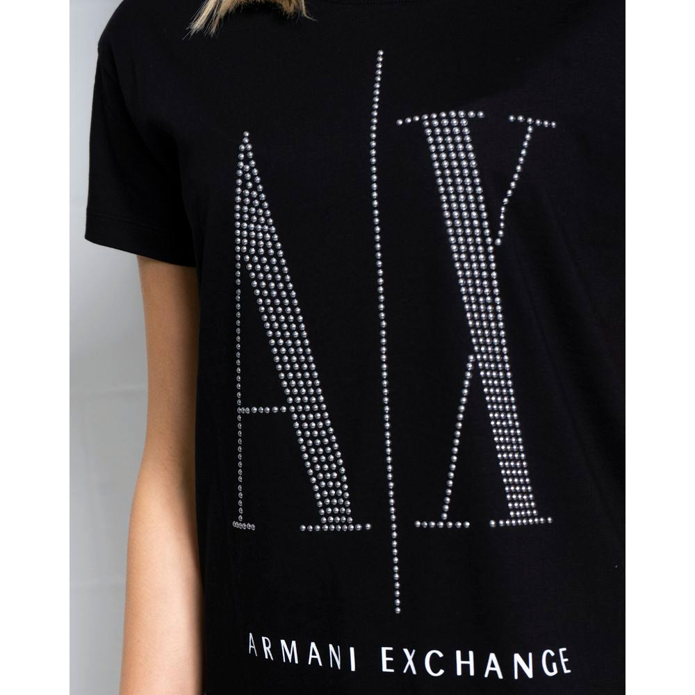 Armani Exchange Black Bomuld Toppe &amp; T-shirt