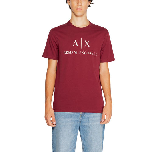 Armani Exchange Bordeaux bomuld T-shirt