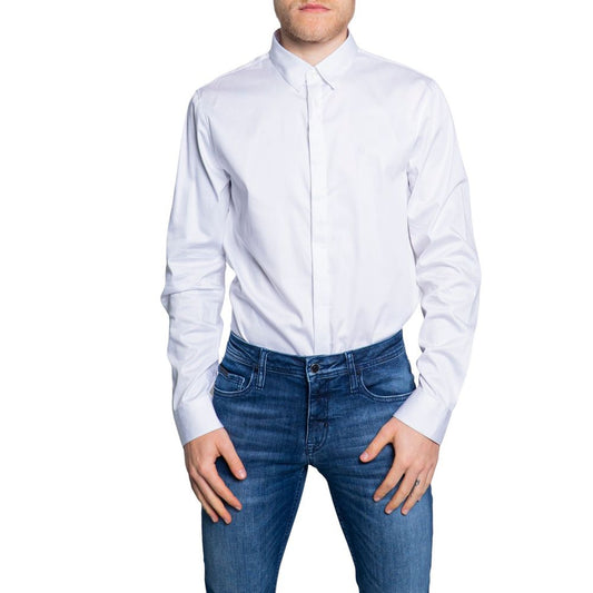 Armani Exchange Hvid Bomuldsskjorte