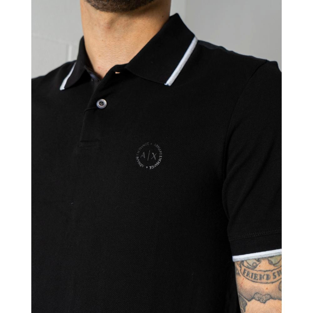 Armani Exchange sort bomuld poloshirt