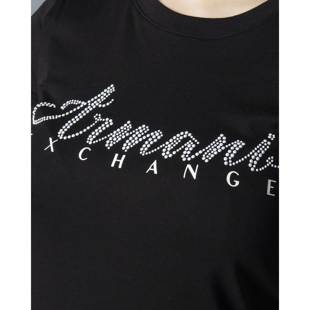 Armani Exchange Black Bomuld Toppe &amp; T-shirt