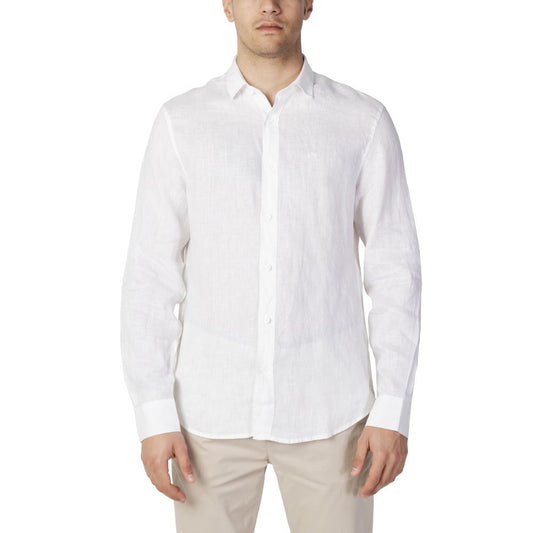 Armani Exchange Hvid Hørskjorte