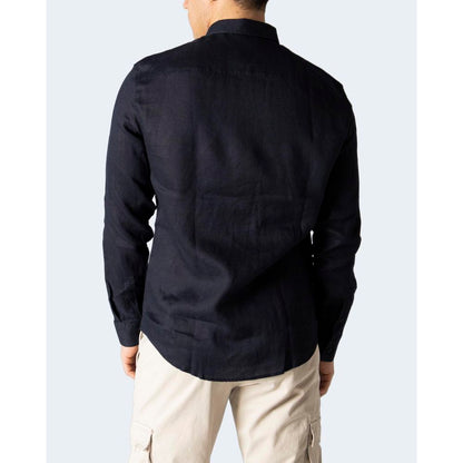 Armani Exchange Blå Hørskjorte