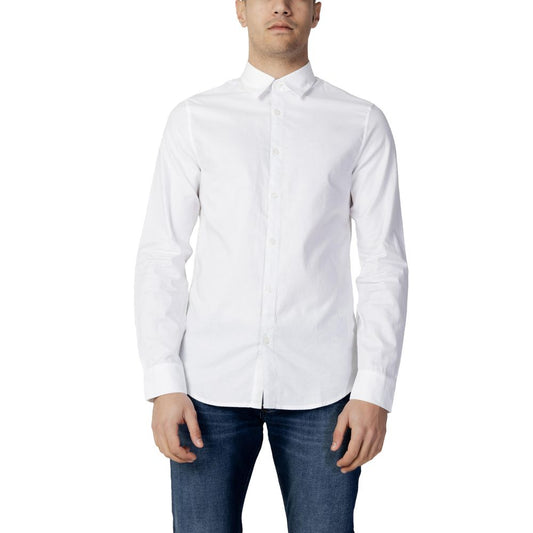 Armani Exchange hvid bomuldsskjorte