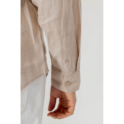 Armani Exchange Beige Hørskjorte